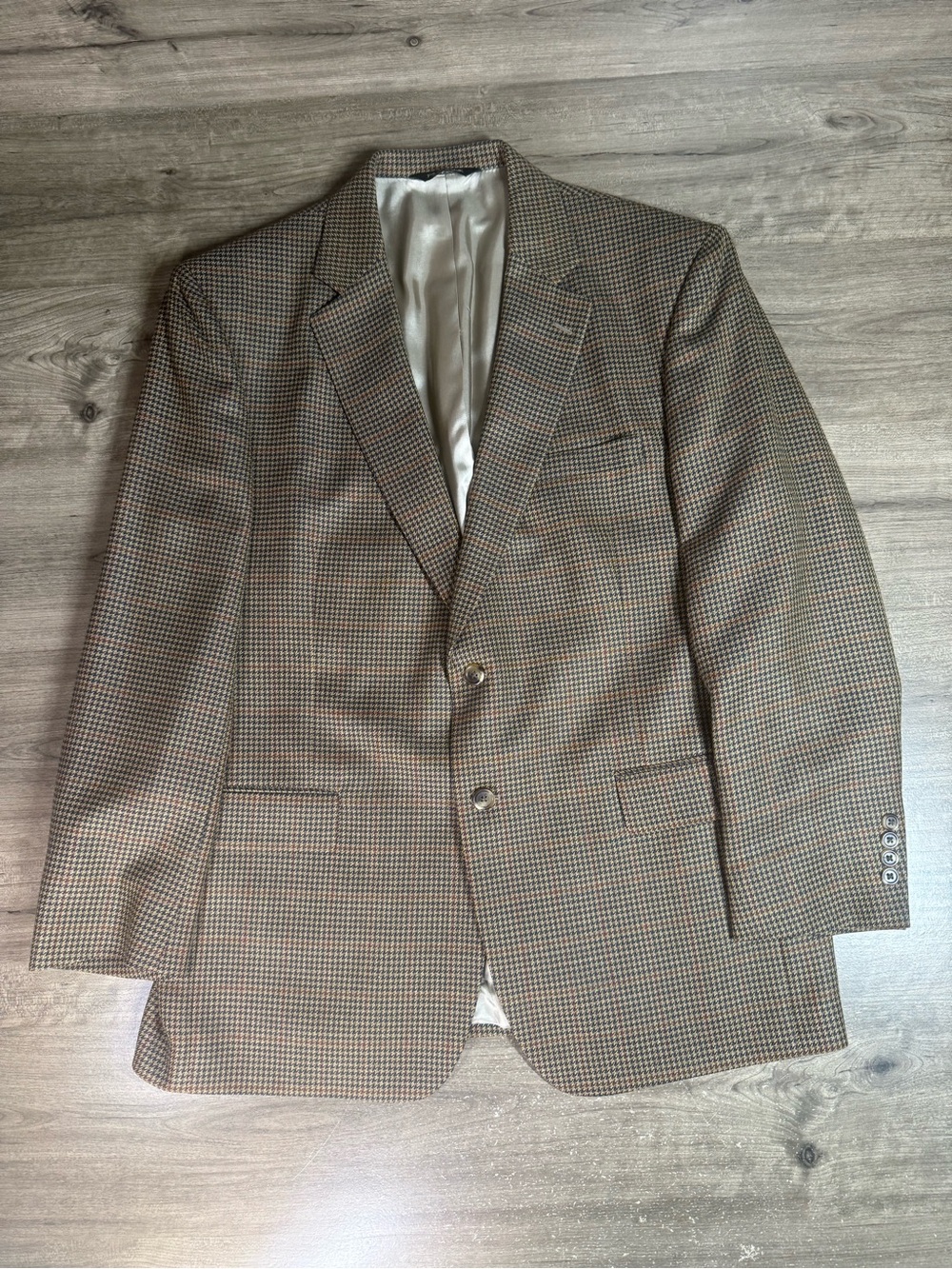 JOS A Bank Men’s Houndstooth Window Paine 100% Wool 44R